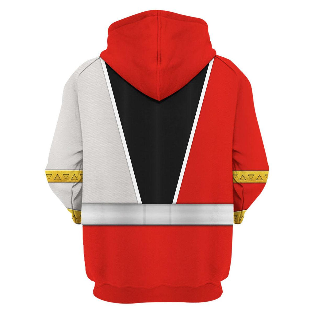 OodieGang Red Zayto Ranger Dino Fury Hoodies Sweatshirt T-Shirt Zip Hoodies Sweatpants - OodieGang.com