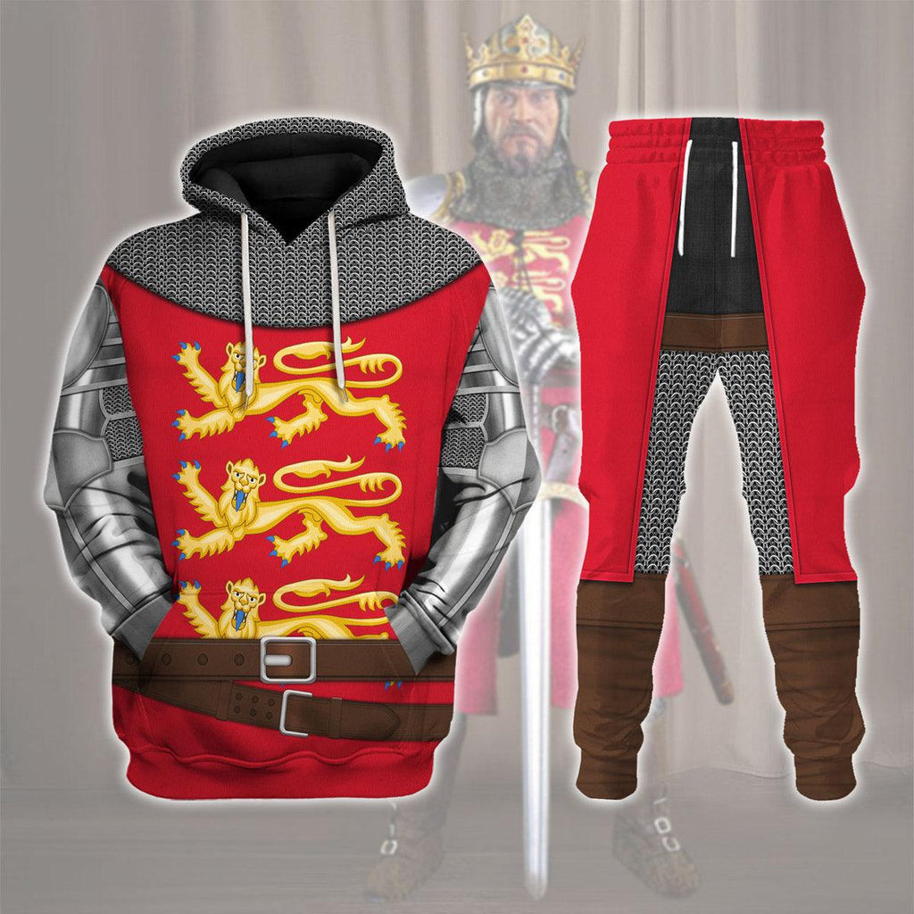 CustomsPig Richard The Lionheart Knight A Royal Heraldry Costume Hoodie Sweatshirt T-Shirt Tracksuit - CustomsPig.com