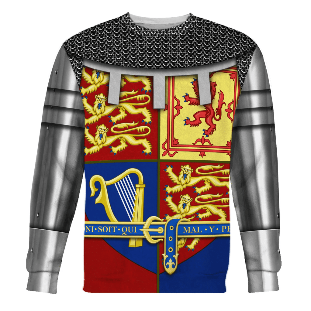 OodieGang Royal Coat of Arms of the United Kingdom (Queen Elizabeth II) Costume Hoodie Sweatshirt T-Shirt Tracksuit - OodieGang.com