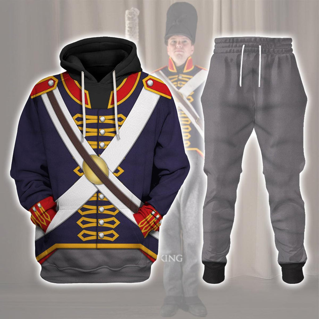 Oodiegang Royal Foot Artillery Ÿ?? Gunner (1806-1815) Uniform All Over Print Hoodie Sweatshirt T-Shirt Tracksuit - Oodiegang.com