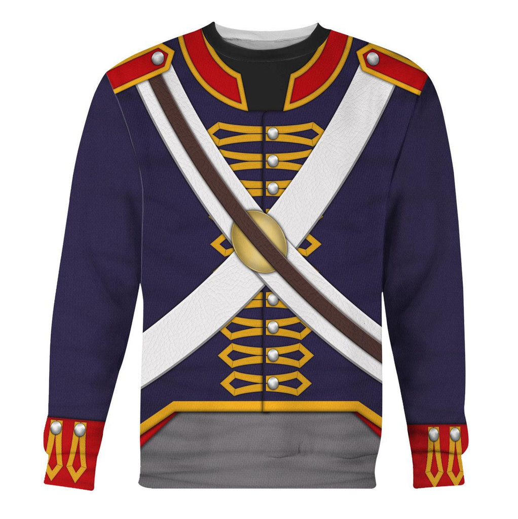 Oodiegang Royal Foot Artillery Ÿ?? Gunner (1806-1815) Uniform All Over Print Hoodie Sweatshirt T-Shirt Tracksuit - Oodiegang.com