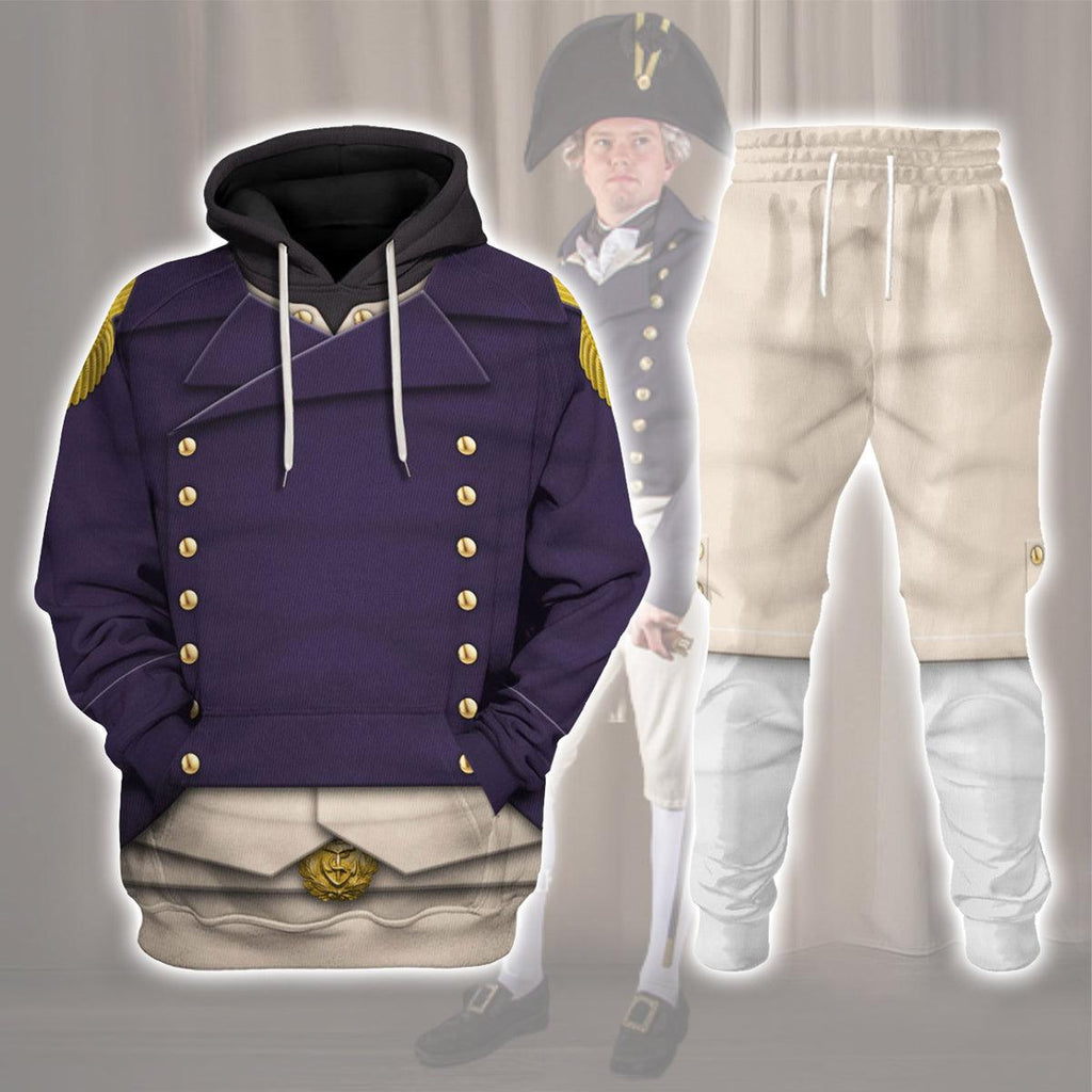 Oodiegang Royal Navy Captain-1806 Uniform All Over Print Hoodie Sweatshirt T-Shirt Tracksuit - DucG