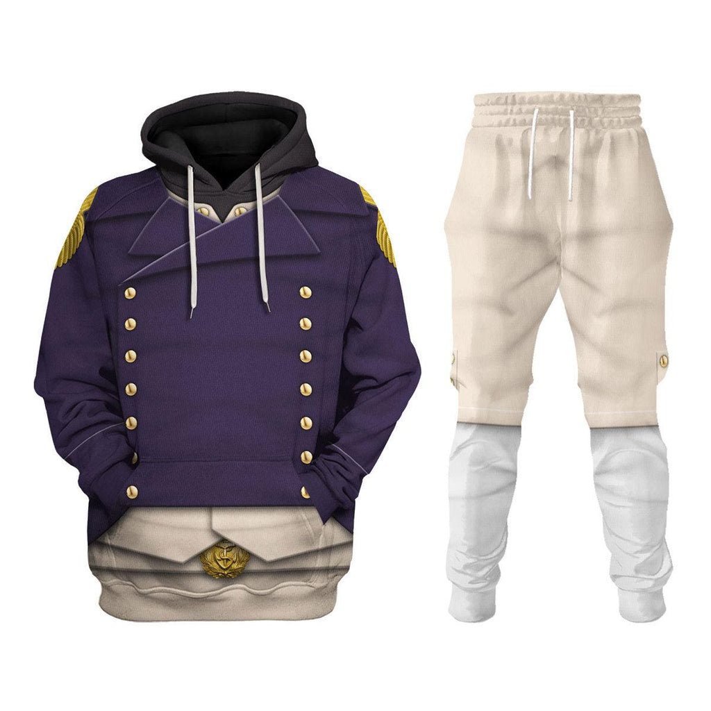 Oodiegang Royal Navy Captain-1806 Uniform All Over Print Hoodie Sweatshirt T-Shirt Tracksuit - DucG