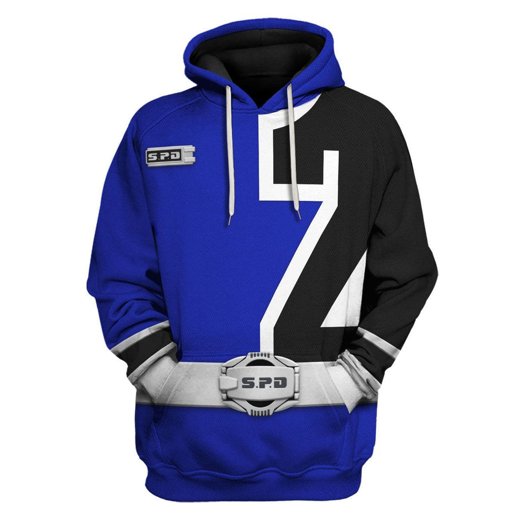 OodieGang S.P.D Blue Ranger Hoodies Sweatshirt T-shirt Sweatpants Hawaiian Tracksuit - OodieGang.com