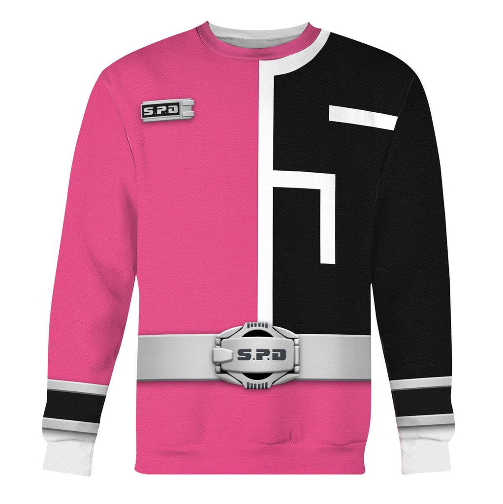 OodieGang S.P.D Pink Ranger Hoodies Sweatshirt T-shirt Sweatpants Hawaiian Tracksuit - OodieGang.com