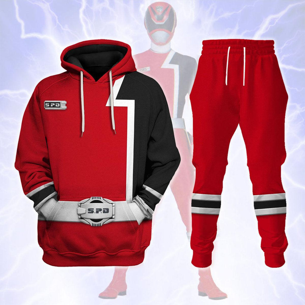 CustomsPig S.P.D Red Ranger Hoodies Sweatshirt T-shirt Sweatpants Hawaiian Tracksuit - CustomsPig.com