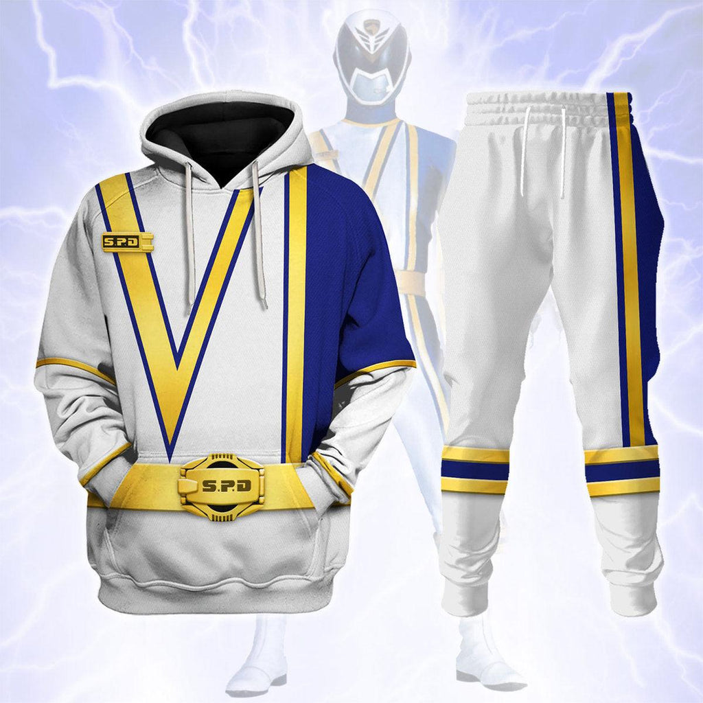 CustomsPig S.P.D White Ranger Hoodies Sweatshirt T-shirt Sweatpants Hawaiian Tracksuit - CustomsPig.com