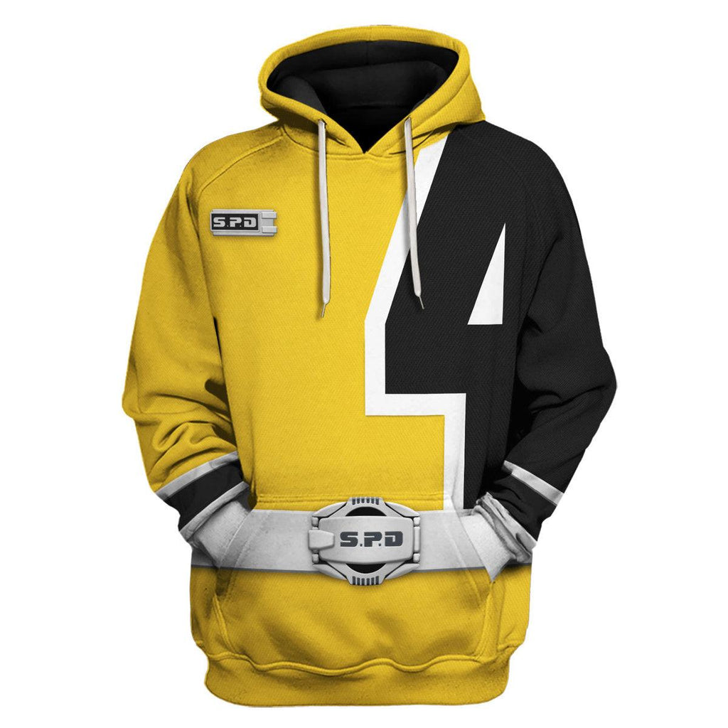 OodieGang S.P.D Yellow Ranger Hoodies Sweatshirt T-shirt Sweatpants Hawaiian Tracksuit - OodieGang.com