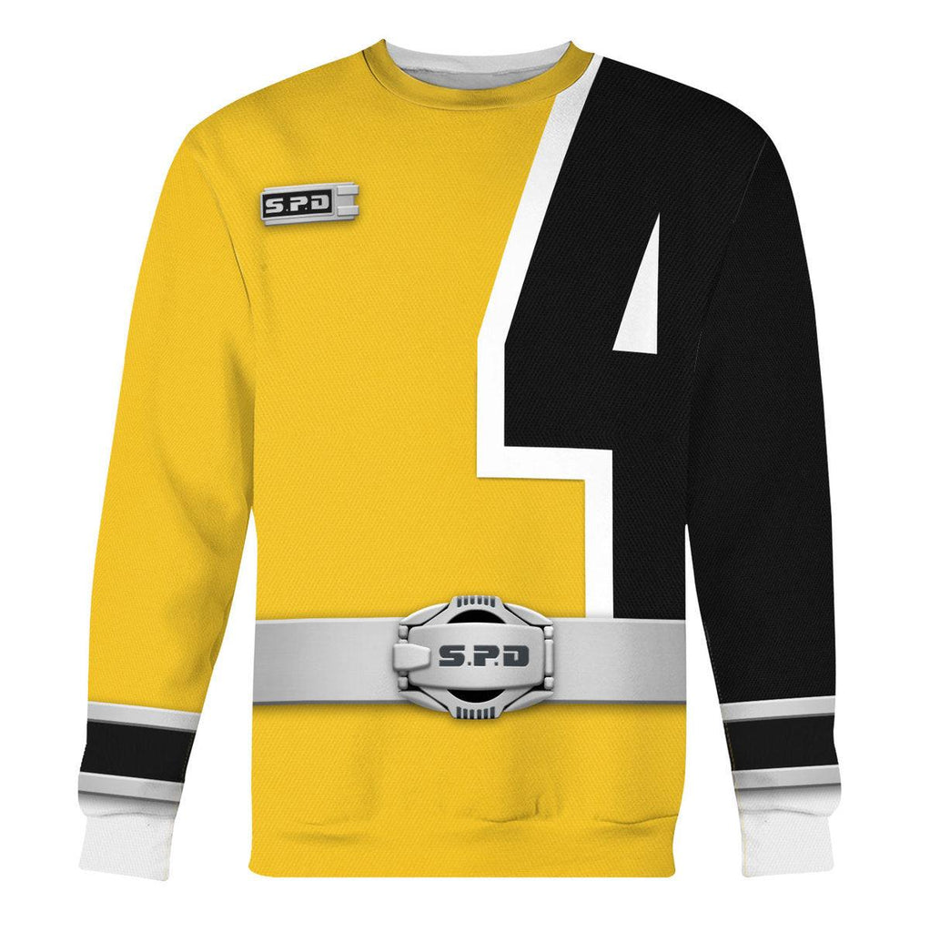 OodieGang S.P.D Yellow Ranger Hoodies Sweatshirt T-shirt Sweatpants Hawaiian Tracksuit - OodieGang.com