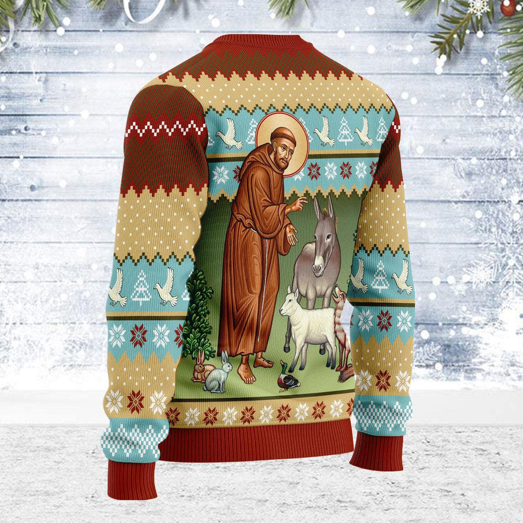 OodieGang Saint Francis and The Animals Christmas Sweater - OodieGang.com