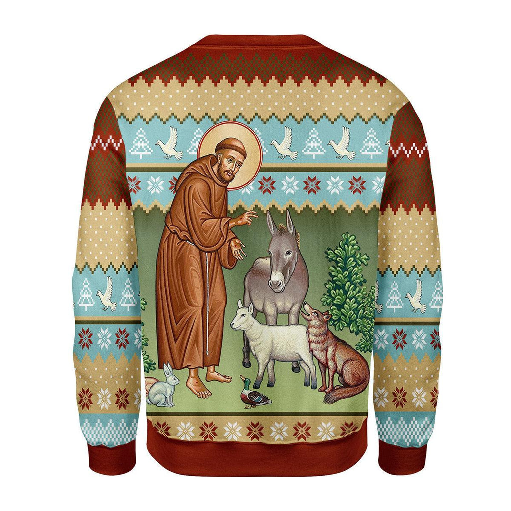 OodieGang Saint Francis and The Animals Christmas Sweater - OodieGang.com