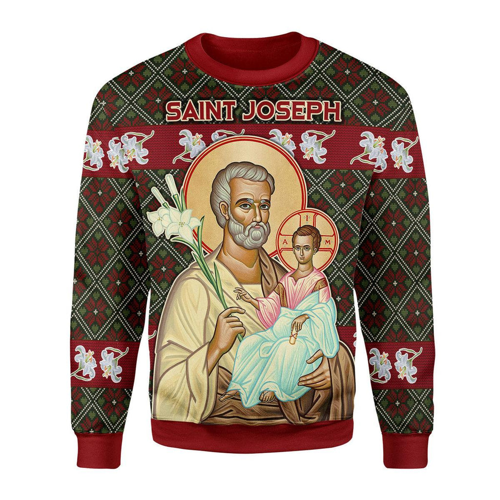 OodieGang Saint Joseph and Child Jesus Christmas Sweater - OodieGang.com