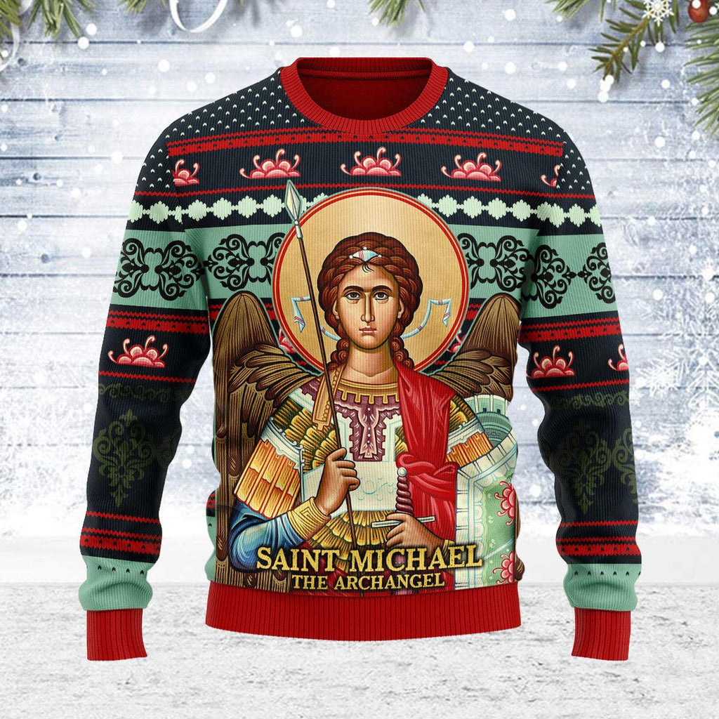 OodieGang Saint Michael The Archangel Christmas Sweater - OodieGang.com