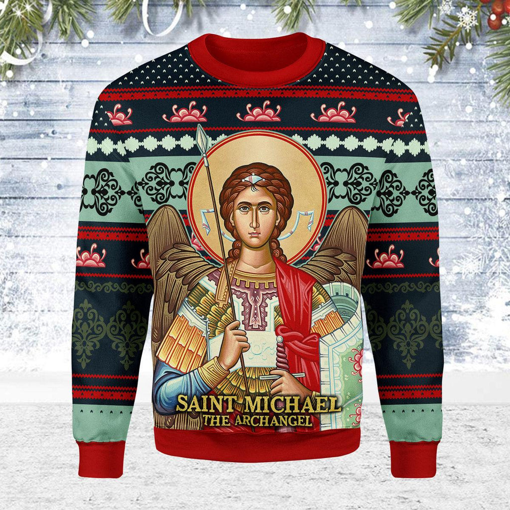 OodieGang Saint Michael The Archangel Christmas Sweater - OodieGang.com