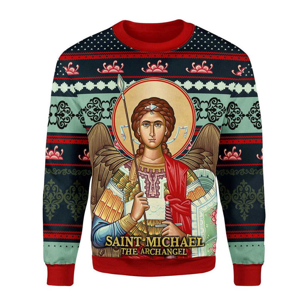 OodieGang Saint Michael The Archangel Christmas Sweater - OodieGang.com