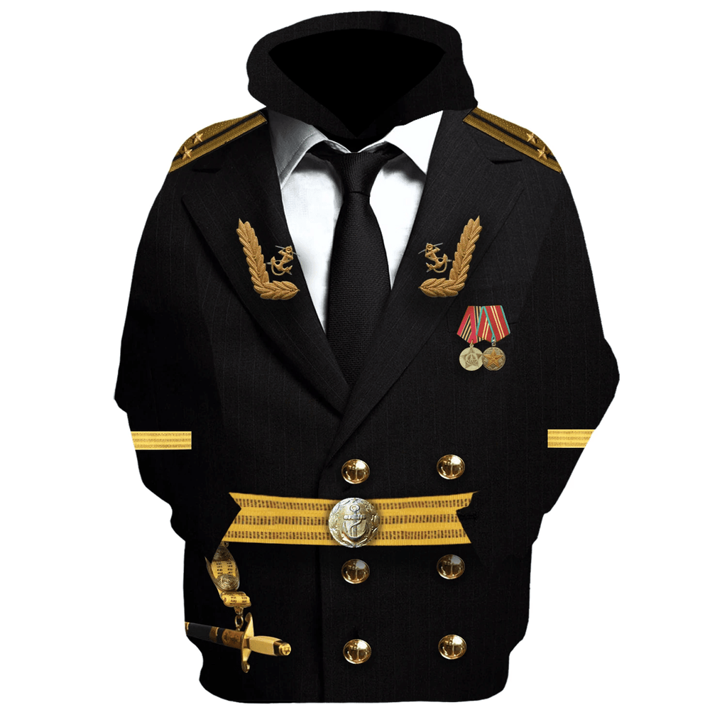 OodieGang Soviet Naval Captain Costume Hoodie Sweatshirt T-Shirt Tracksuit - OodieGang.com