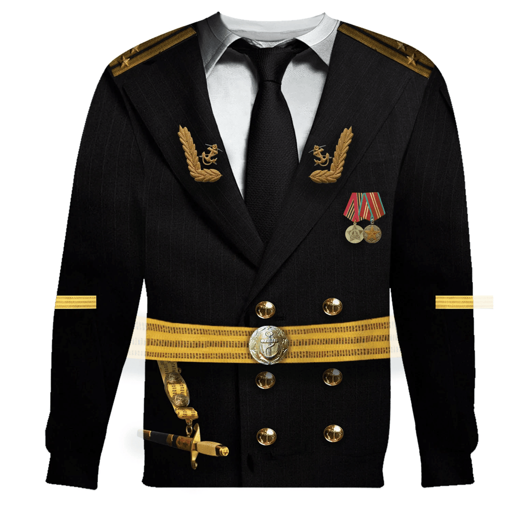 OodieGang Soviet Naval Captain Costume Hoodie Sweatshirt T-Shirt Tracksuit - OodieGang.com