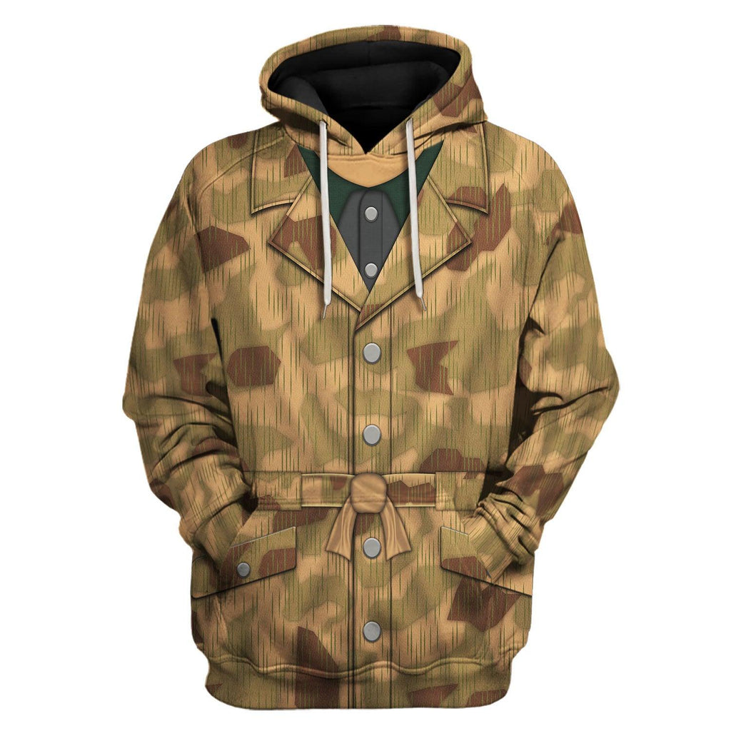 OodieGang Sumpftarnmuster Swamp Pattern German World War II Camouflage Patterns Costume Hoodie Sweatshirt T-Shirt Tracksuit - OodieGang.com