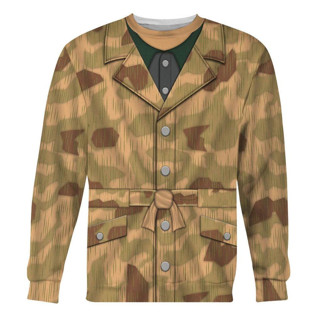 OodieGang Sumpftarnmuster Swamp Pattern German World War II Camouflage Patterns Costume Hoodie Sweatshirt T-Shirt Tracksuit - OodieGang.com