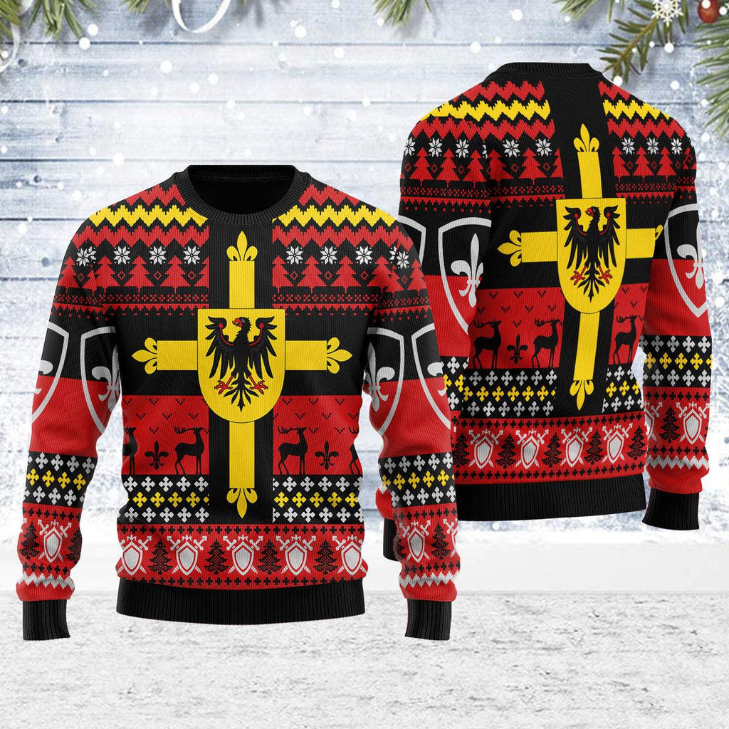 Oodiegang Teutonic Knights Christmas Ugly Sweater - Oodiegang.com