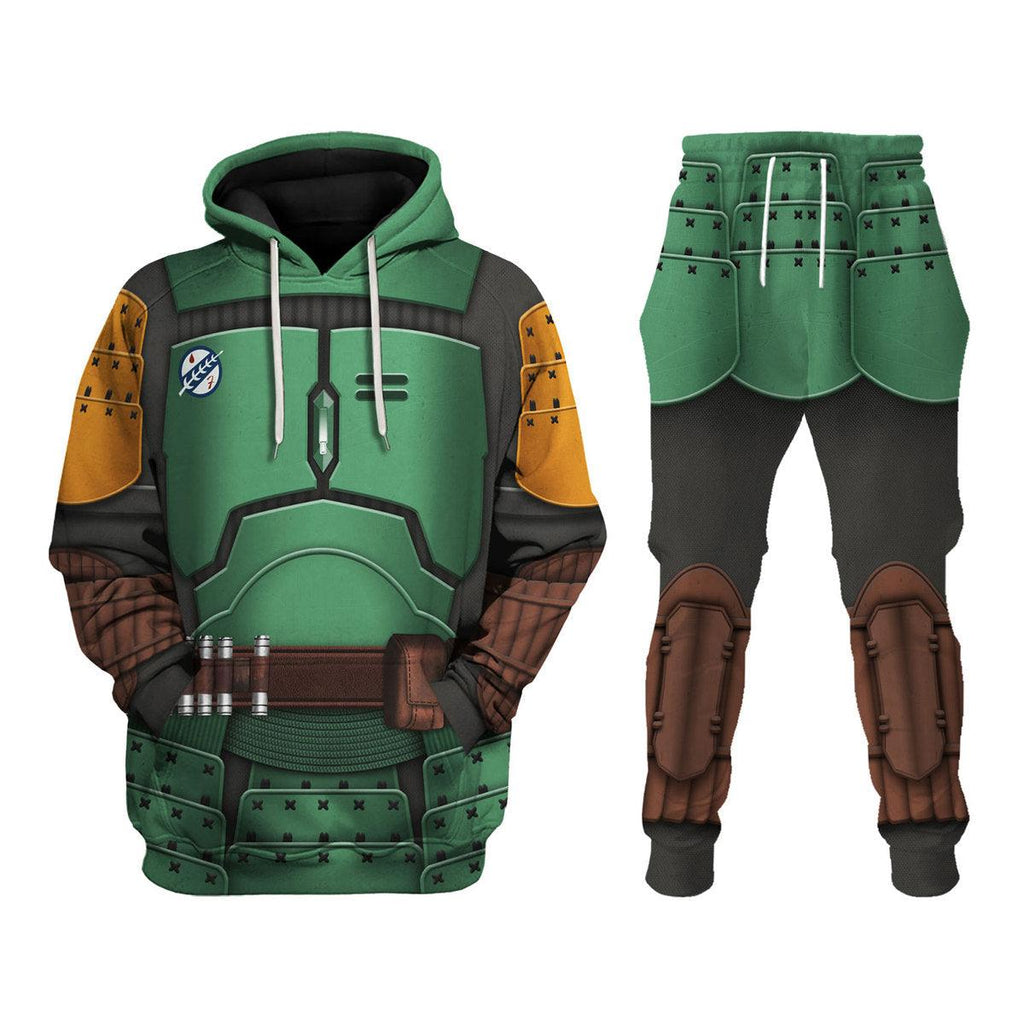 OodieGang The Book of Boba Fett Samurai Costume Hoodie Sweatshirt T-Shirt Sweatpants - OodieGang.com