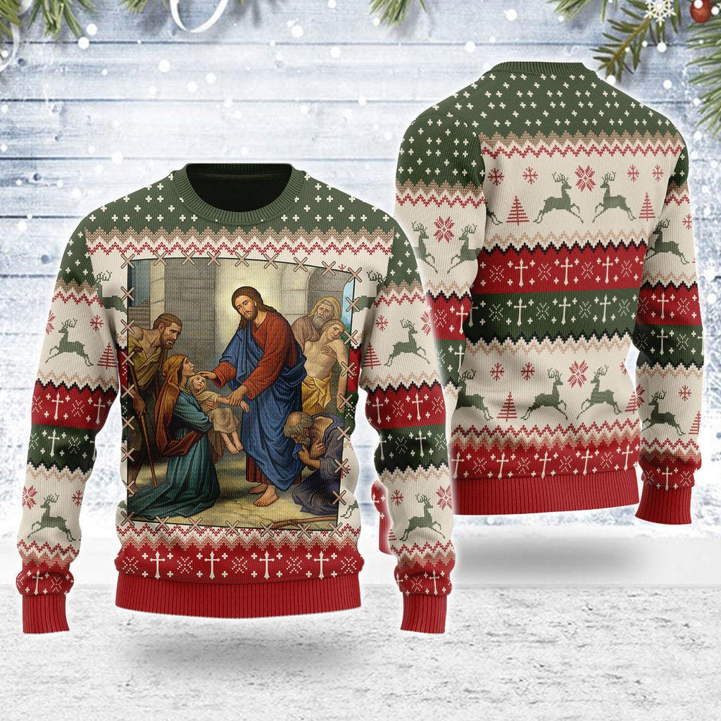 OodieGang The Divine Physician Artwork Christmas Sweater - OodieGang.com