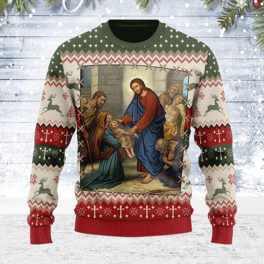 OodieGang The Divine Physician Artwork Christmas Sweater - OodieGang.com