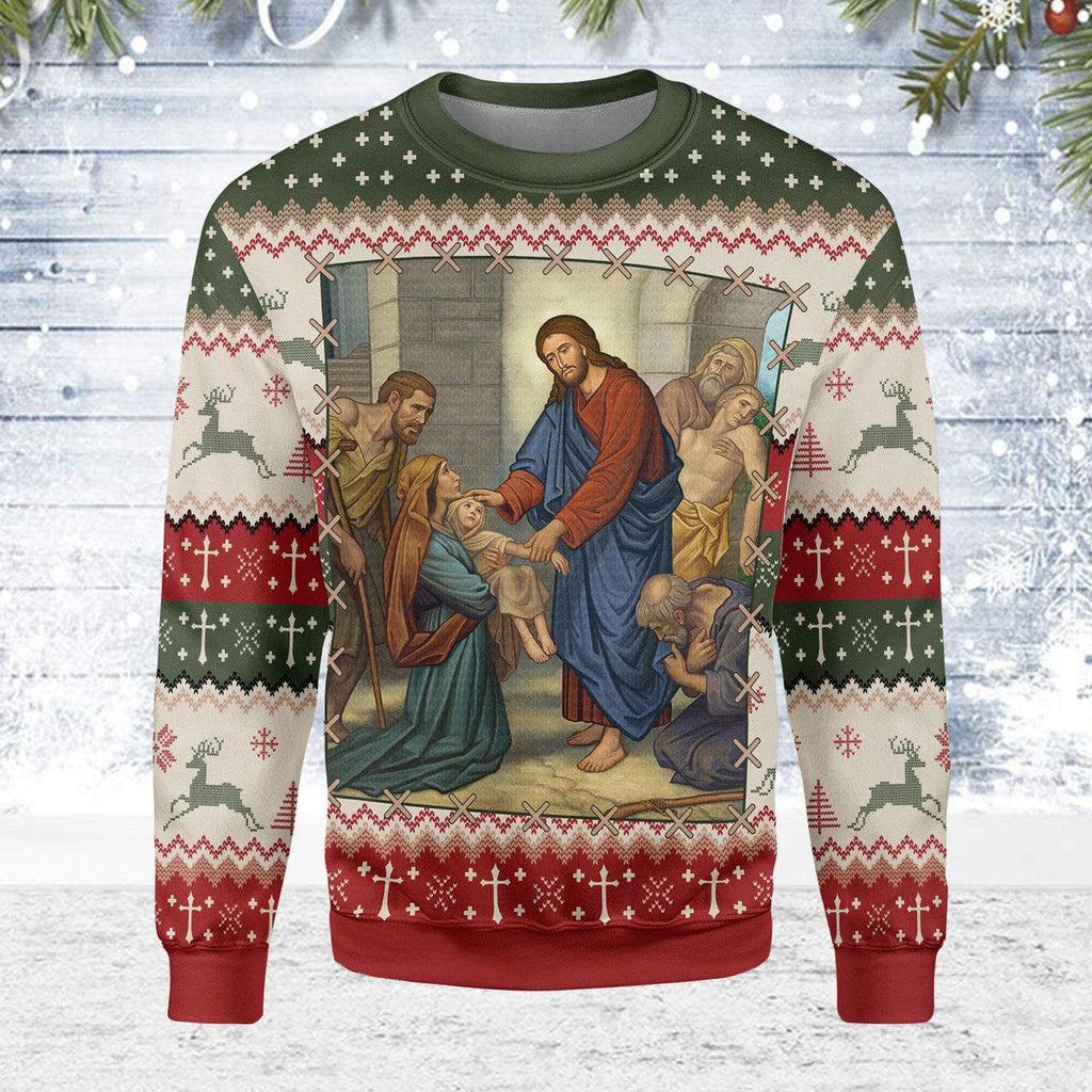 OodieGang The Divine Physician Artwork Christmas Sweater - OodieGang.com