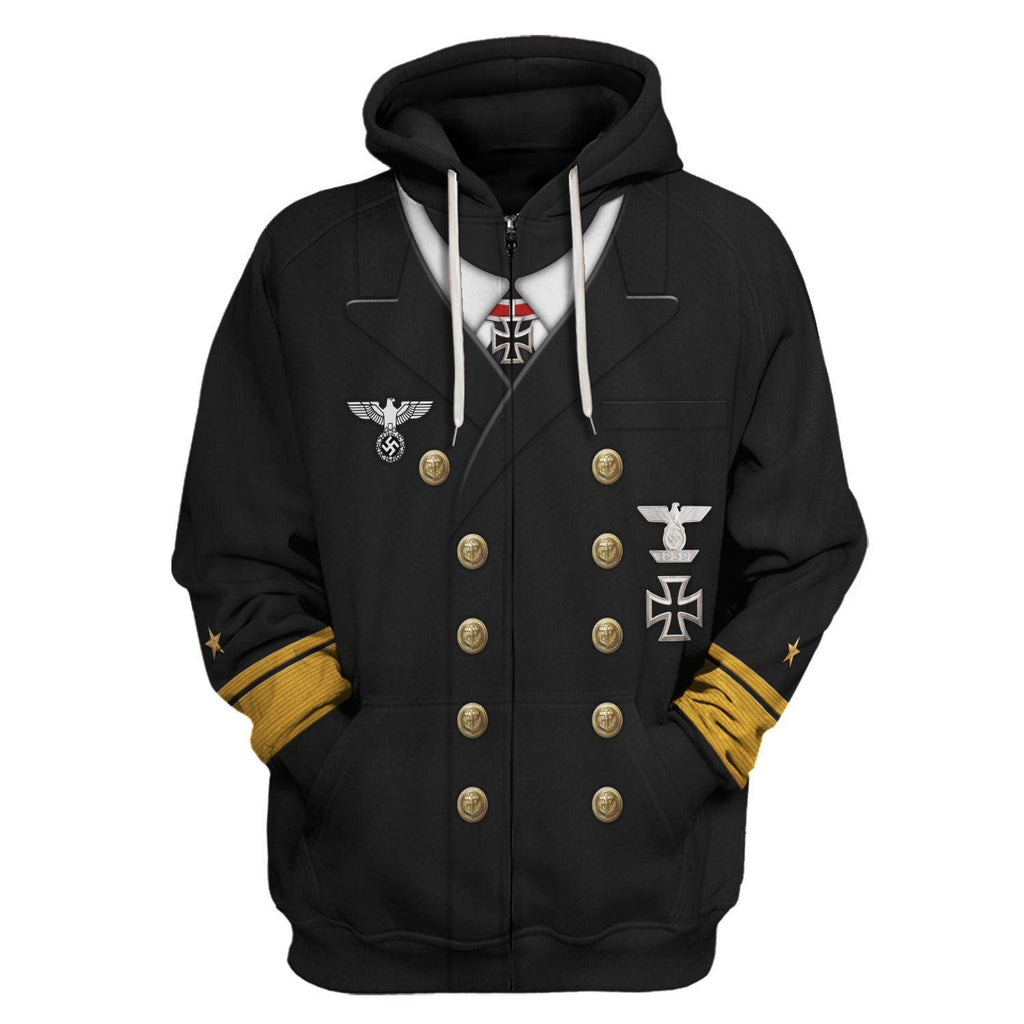 OodieGang Theodor Krancke - Navy Group West - The Kriegsmarine Costume Hoodie Sweatshirt T-Shirt Tracksuit - OodieGang.com