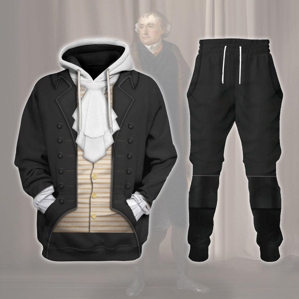 OodieGang U.S. President Thomas Jefferson Costume Hoodie Sweatshirt T-Shirt Tracksuit - OodieGang.com