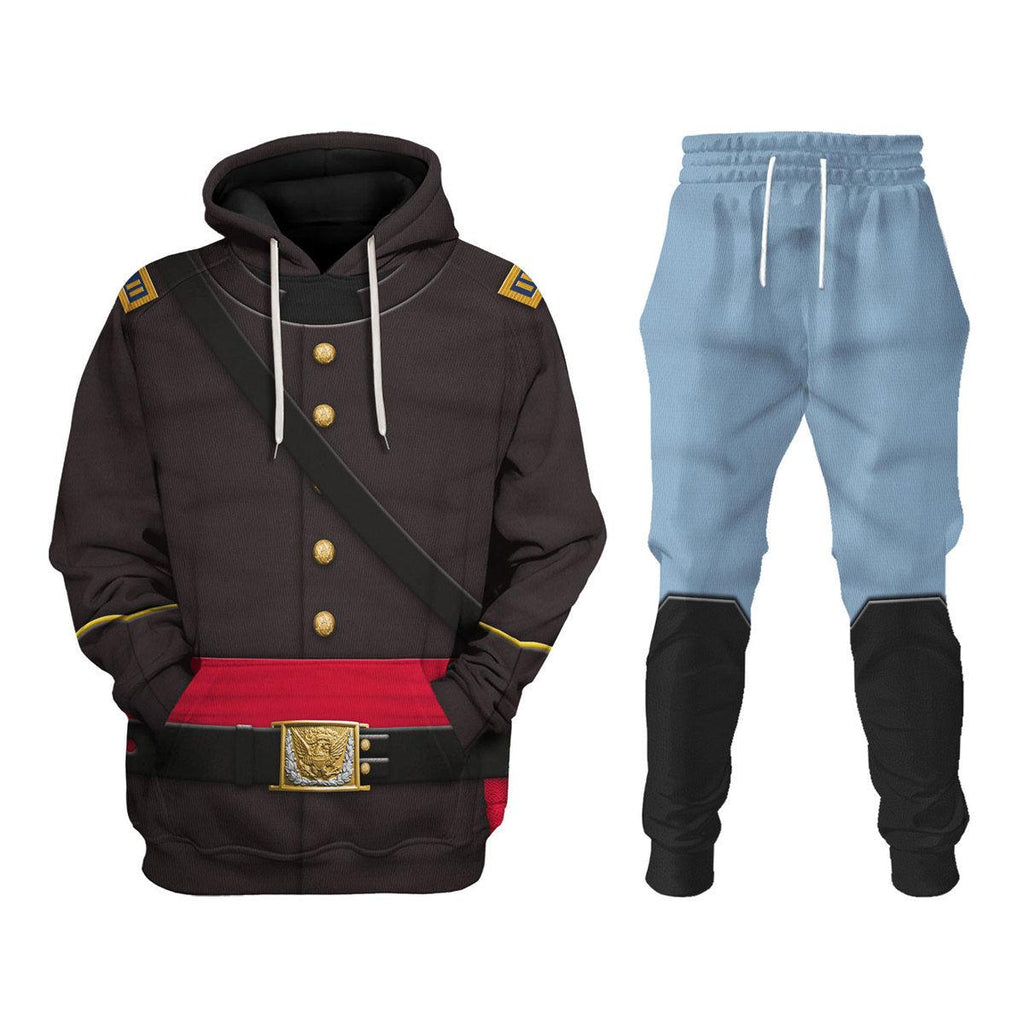 Oodiegang Union Army- Captain Of Infantry Uniform All Over Print Hoodie Sweatshirt T-Shirt Tracksuit - Oodiegang.com