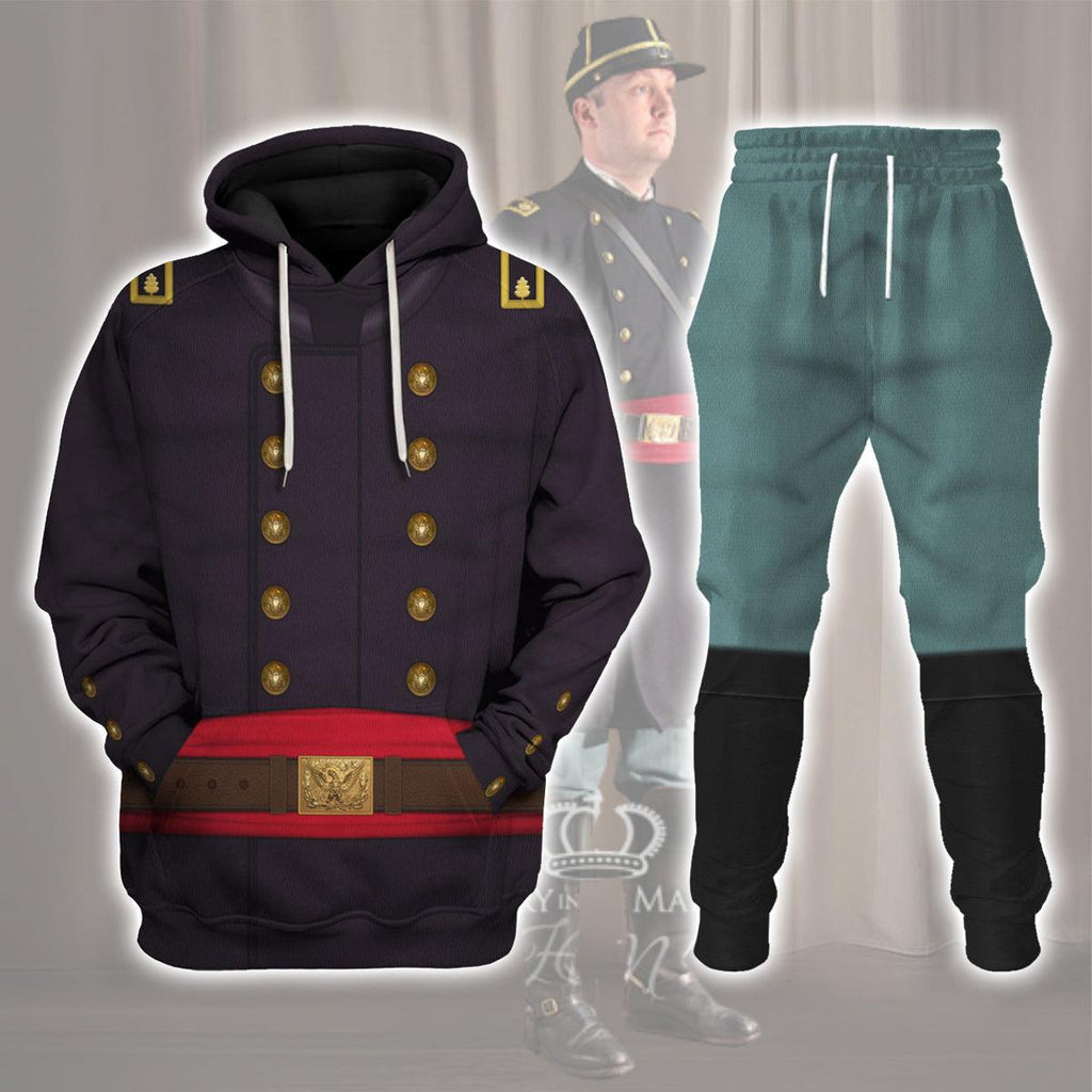 Oodiegang Union Army- Major- Infantry Uniform All Over Print Hoodie Sweatshirt T-Shirt Tracksuit - Oodiegang.com