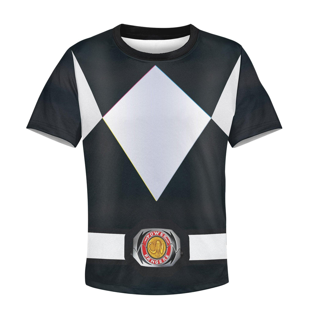 OodieGang Unisex Kid Tops Black Power Ranger 3D Apparel - OodieGang.com