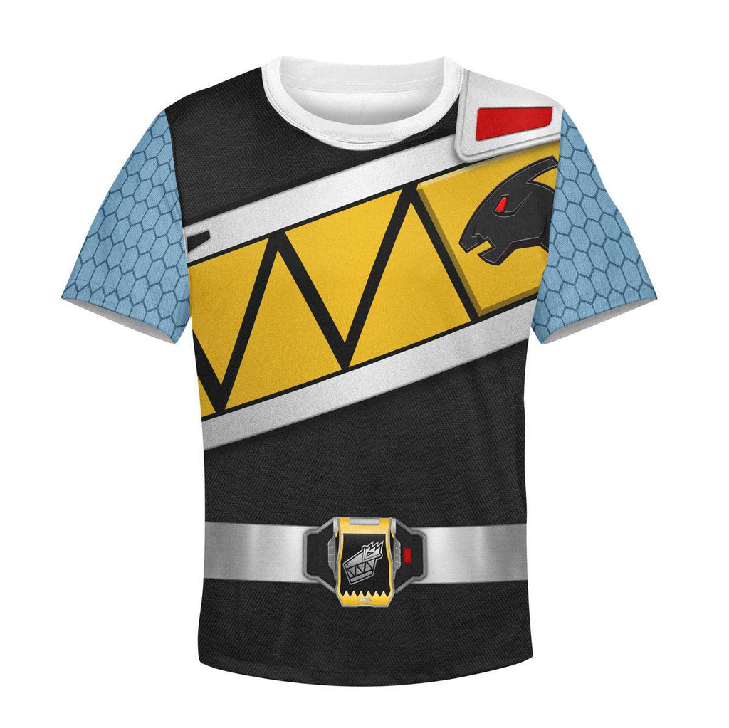 Oodiegang Unisex Kid Tops Black Power Rangers Dino Charge 3D Apparel - DucG