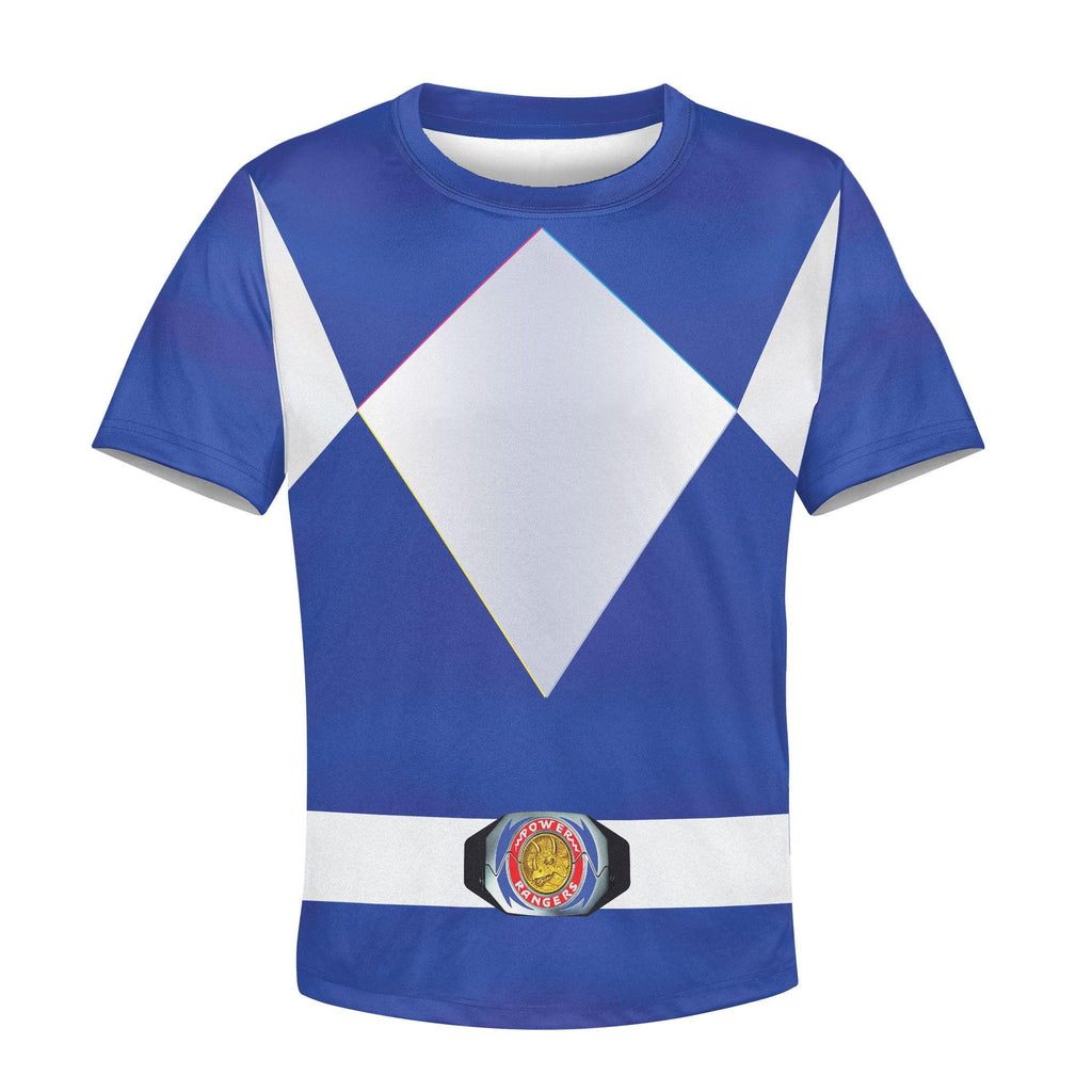 OodieGang Unisex Kid Tops Blue Power Ranger 3D Apparel - OodieGang.com