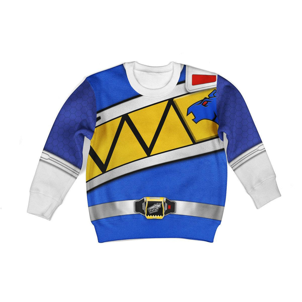 Oodiegang Unisex Kid Tops Blue Power Rangers Dino Charge 3D Apparel - DucG