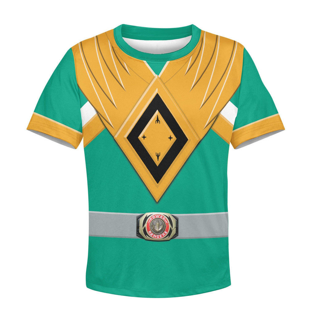 OodieGang Unisex Kid Tops Green Power Ranger 3D Apparel - OodieGang.com