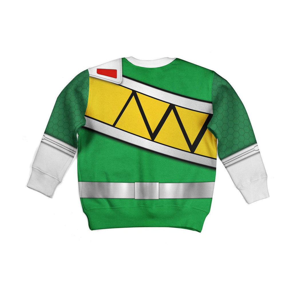 Oodiegang Unisex Kid Tops Green Power Rangers Dino Charge 3D Apparel - DucG