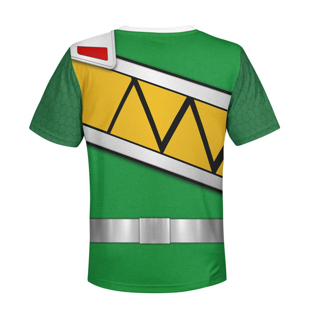 Oodiegang Unisex Kid Tops Green Power Rangers Dino Charge 3D Apparel - DucG