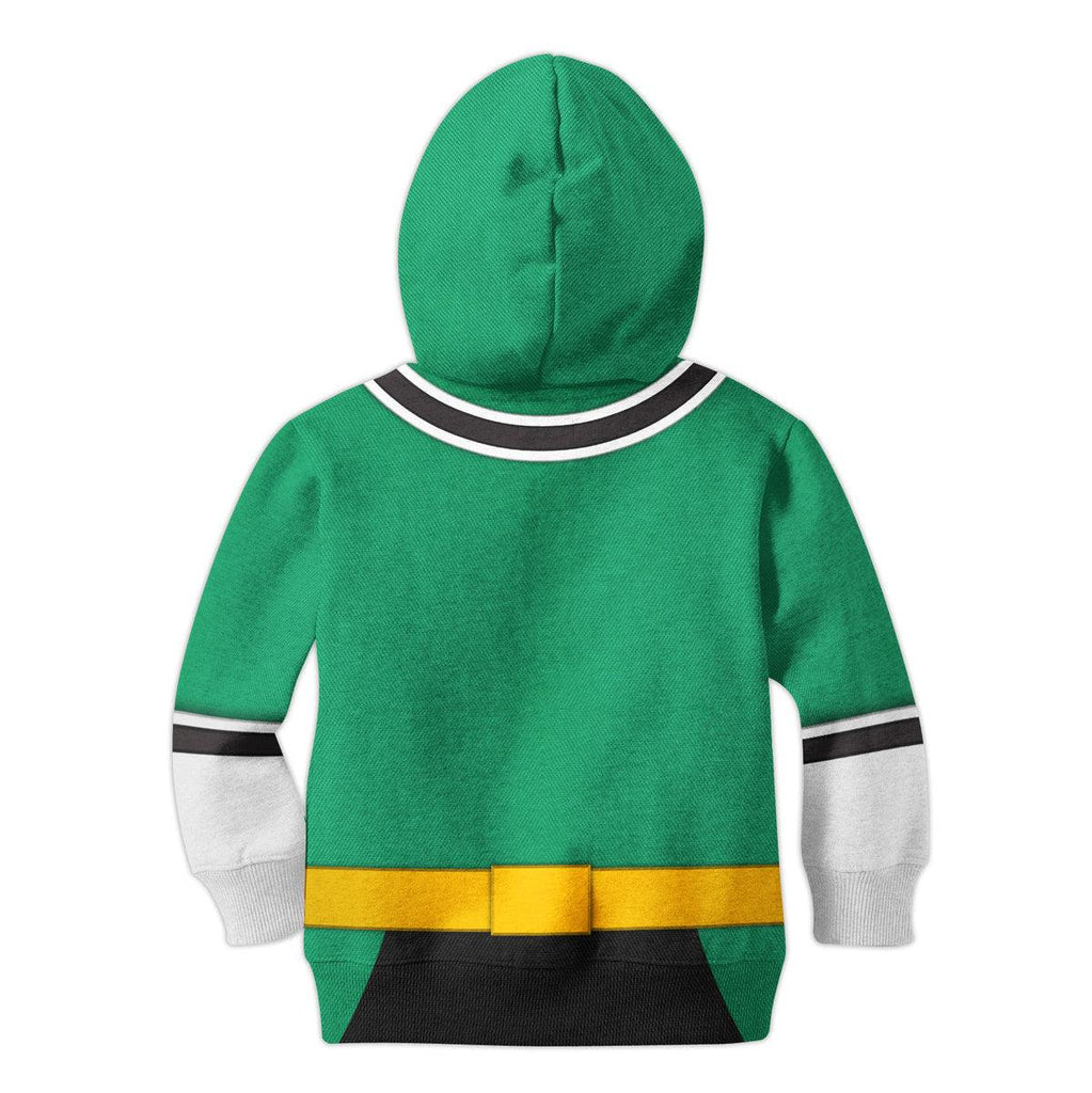 Oodiegang Unisex Kid Tops Green Power Rangers Samurai 3D Apparel - DucG