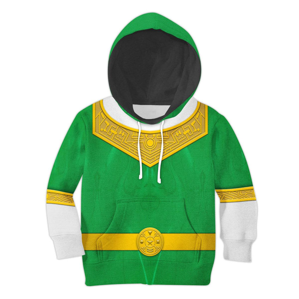 OodieGang Unisex Kid Tops Green Power Rangers Zeo Kid 3D Apparel - OodieGang.com