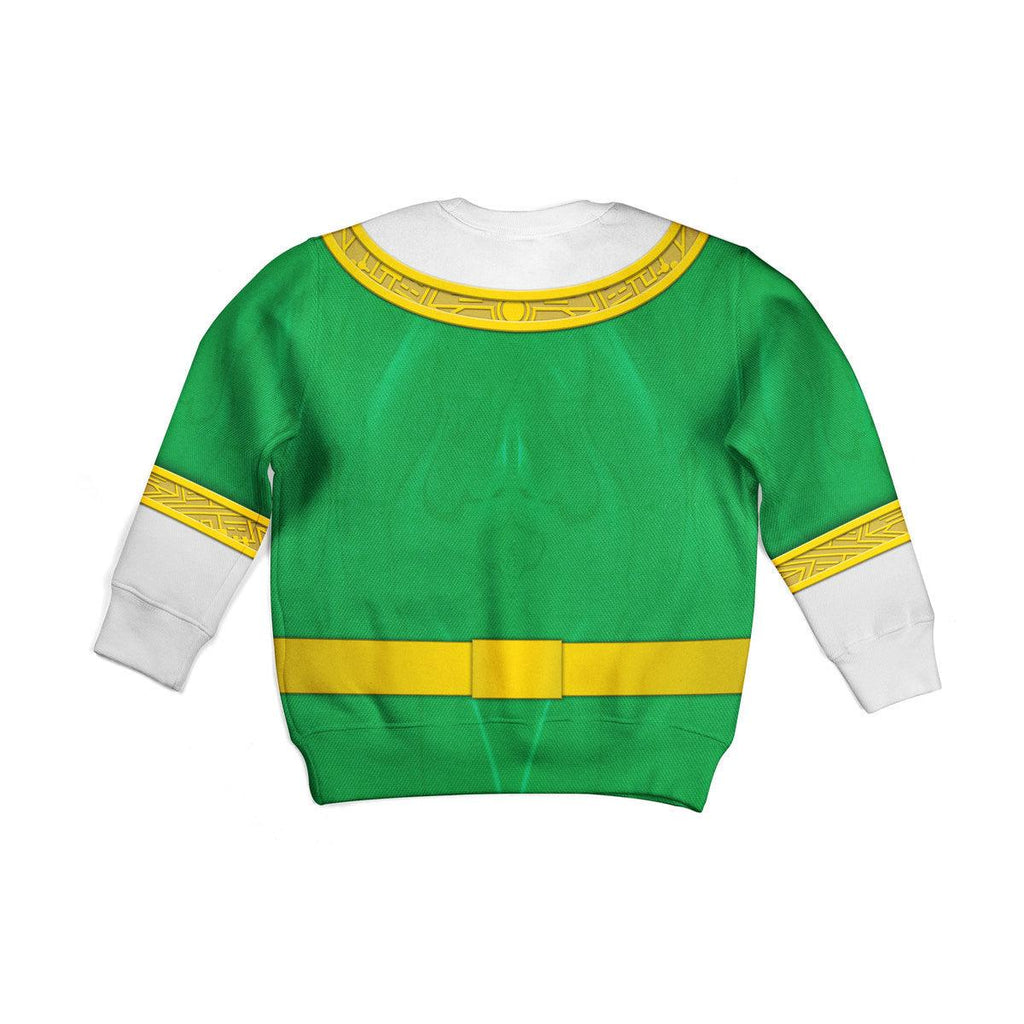 OodieGang Unisex Kid Tops Green Power Rangers Zeo Kid 3D Apparel - OodieGang.com