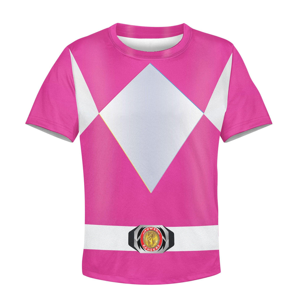 OodieGang Unisex Kid Tops Pink Power Ranger 3D Apparel - OodieGang.com