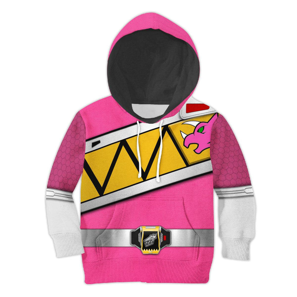 Oodiegang Unisex Kid Tops Pink Power Rangers Dino Charge 3D Apparel - DucG