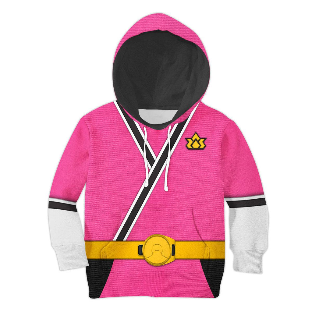 Oodiegang Unisex Kid Tops Pink Power Rangers Samurai 3D Apparel - DucG