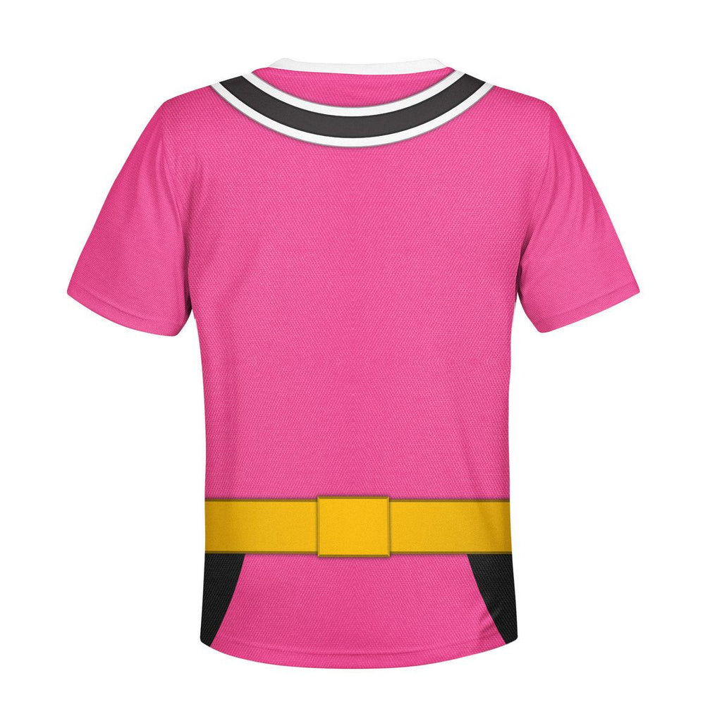 Oodiegang Unisex Kid Tops Pink Power Rangers Samurai 3D Apparel - DucG