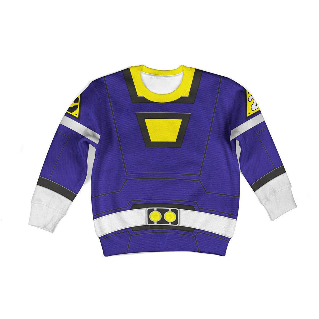 OodieGang Unisex Kid Tops Power Rangers Turbo Blue 3D Apparel - OodieGang.com