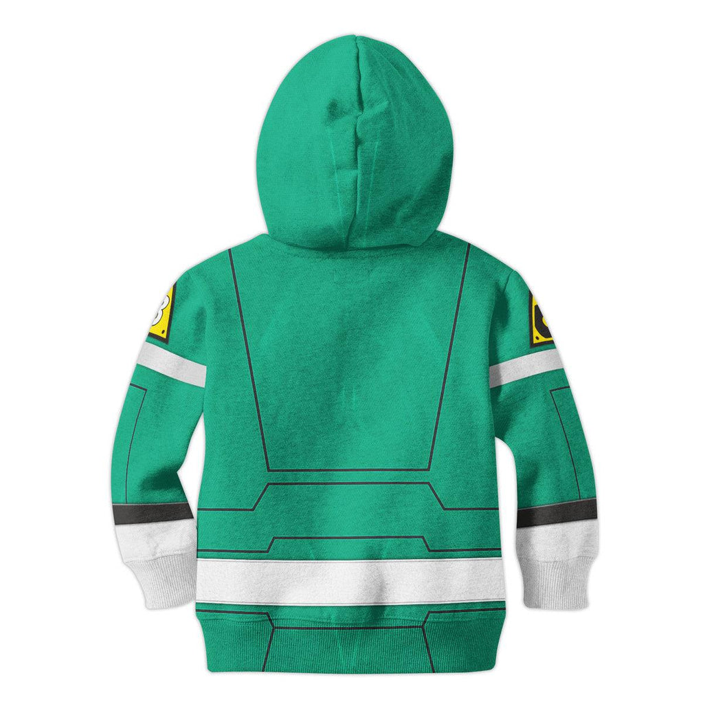 OodieGang Unisex Kid Tops Power Rangers Turbo Green 3D Apparel - OodieGang.com