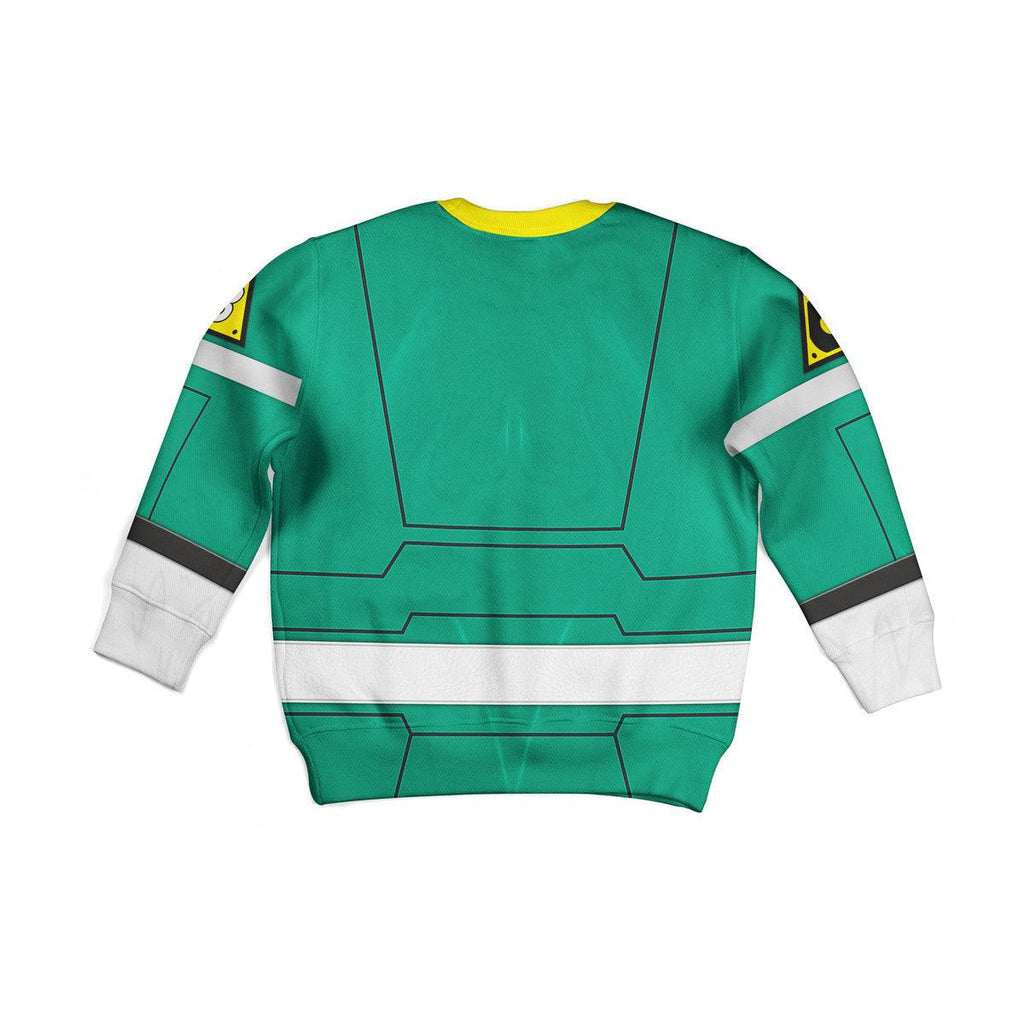 OodieGang Unisex Kid Tops Power Rangers Turbo Green 3D Apparel - OodieGang.com