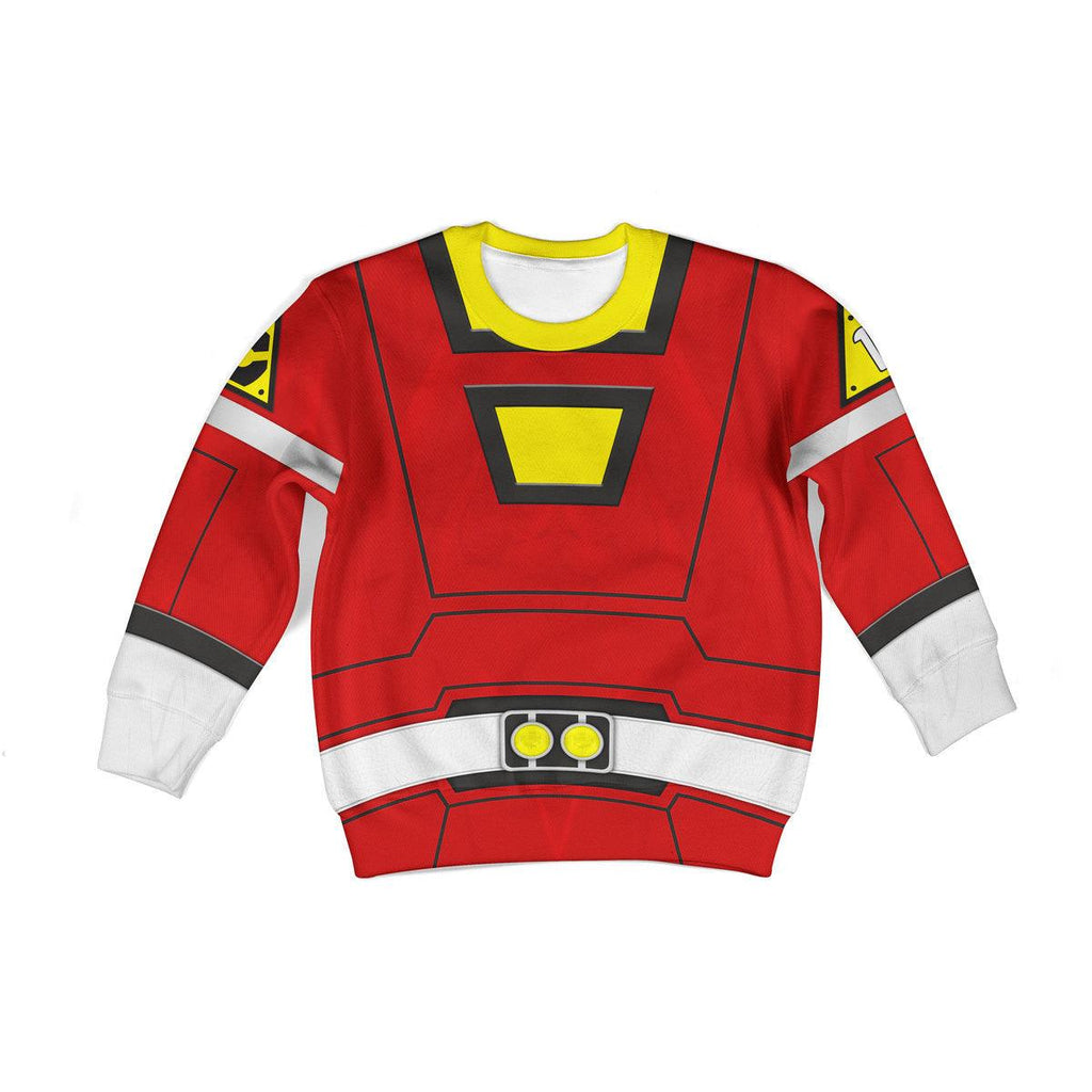 OodieGang Unisex Kid Tops Power Rangers Turbo Red 3D Apparel - OodieGang.com